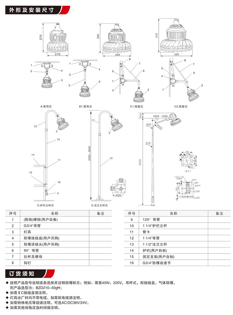 BZD210免维护照明防爆LED灯