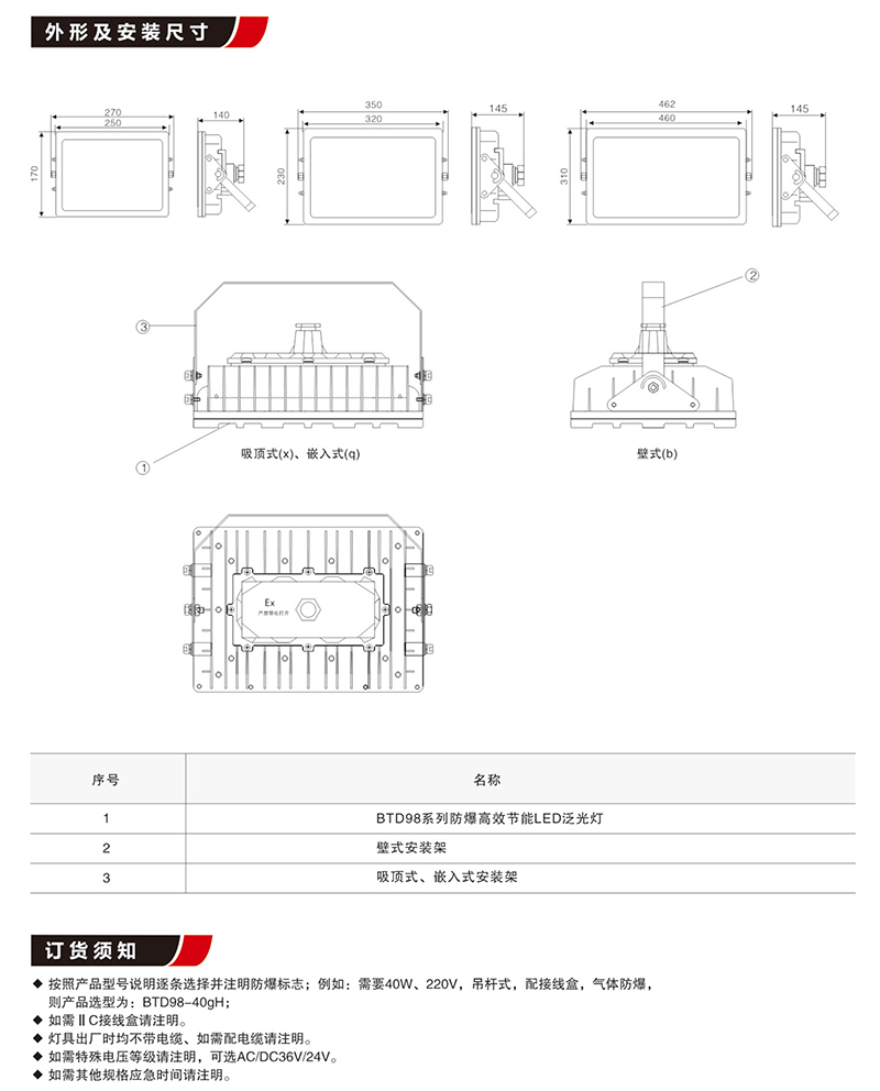 BTD98免维护LED防爆泛光灯