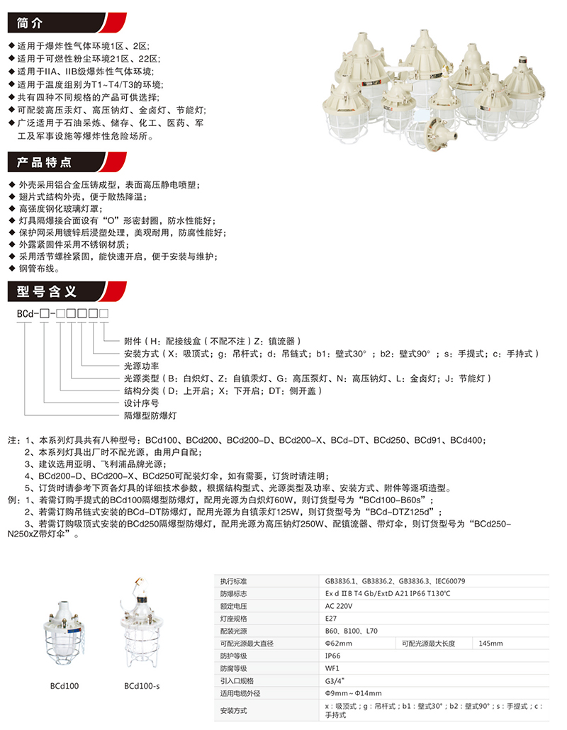 BCd隔爆型防爆灯