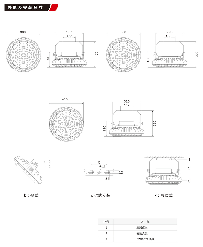 FZD9829免维护节能防水防尘防腐灯